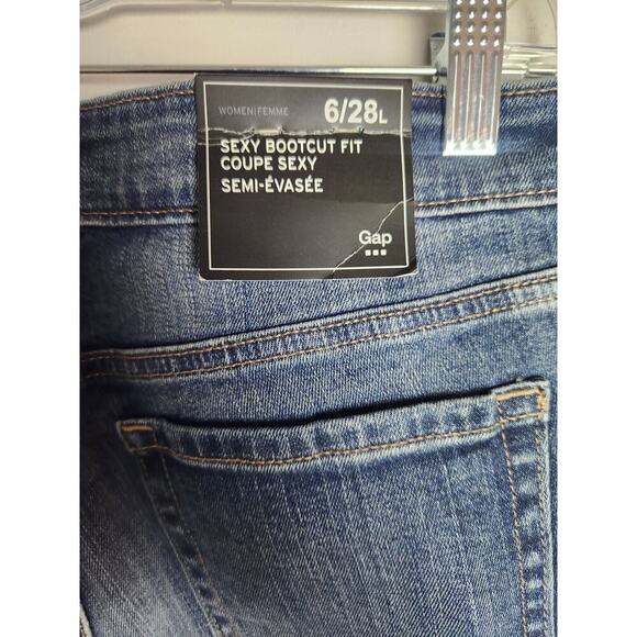 GAP sexy bootcut womens jeans sz 6L nwt no distressing classic preppy tall - Picture 5 of 11